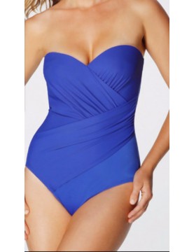 Miraclesuit - Liz One Piece Swimsuit With Removable Straps - Blue