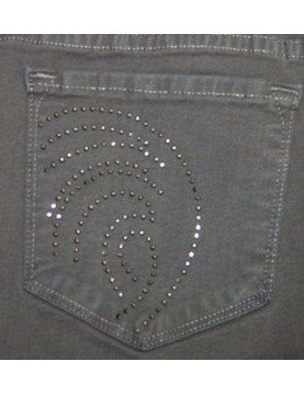 NYDJ - Grey Straight Leg Jeans with Bling *431130