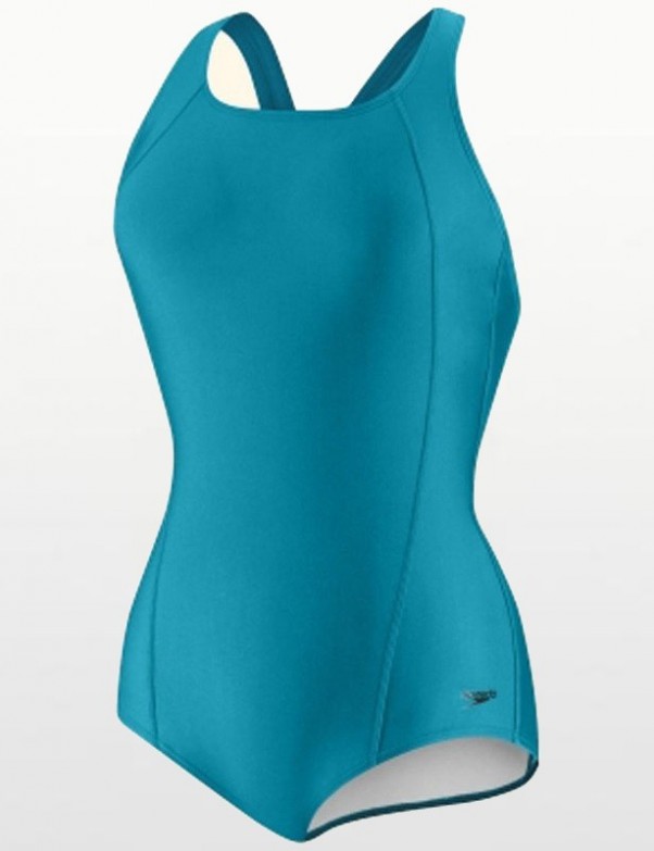 Speedo Ultraback with Princess Seams Conservative Swimsuit - Teal