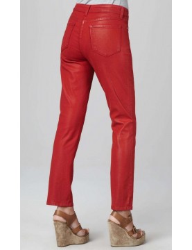 NYDJ - Sheri Skinny Leg Coated Denim Jeans - Red Jasper *40265DTCC