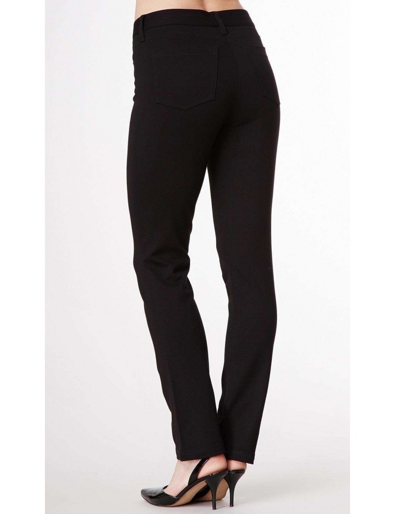 NYDJ - Charlotte Black Ponte Straight Leg Trousers *11851