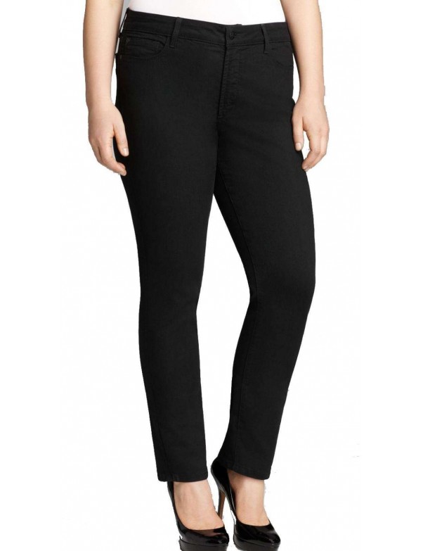NYDJ - Sheri Skinny Jeans with Embroidered Leather Pockets 