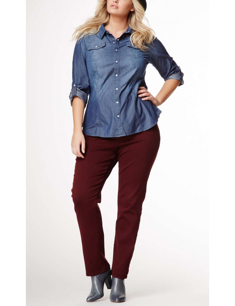 NYDJ - Plus Jaclyn Denim Leggings in Plumberry *W38989DT