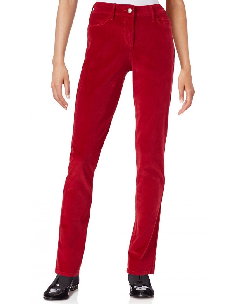NYDJ - Samantha Slim Leg Corduroy Jeans in Cardinal Red *4M13Z1081