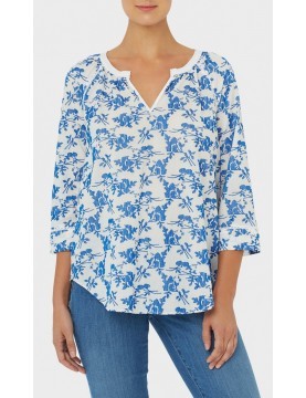 NYDJ - Voile Embroidered Three Quarter Sleeve Top