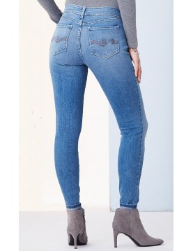 NYDJ - Ami Super Skinny Jeans in Helton Wash with Embellished Pockets *M66J28H74278