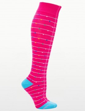 Women's Hot Pink Funfetti Everyday Compression Socks