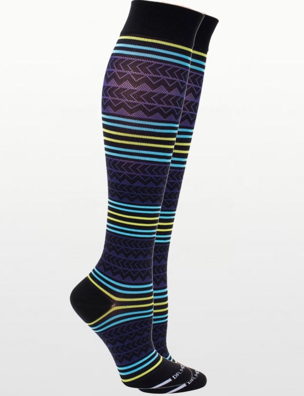 Unisex Sport's Compression Socks in Black & Purple