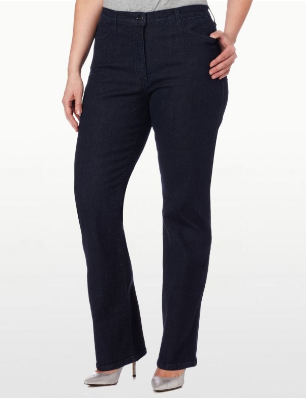 NYDJ - Marilyn Straight Leg Jeans in Blue Black - Plus *W731 - W731T