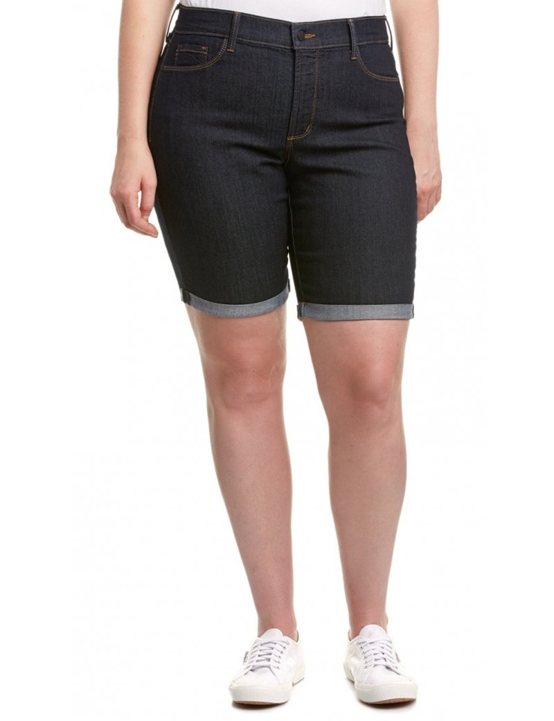 NYDJ - Briella Cuffed Shorts in Dark Wash Plus Size *M10