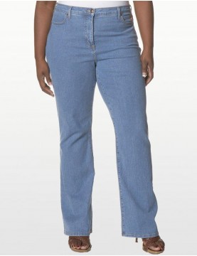 NYDJ - Sarah Classic Bootcut Jeans in Black or Blue - Plus *W400B - W400D