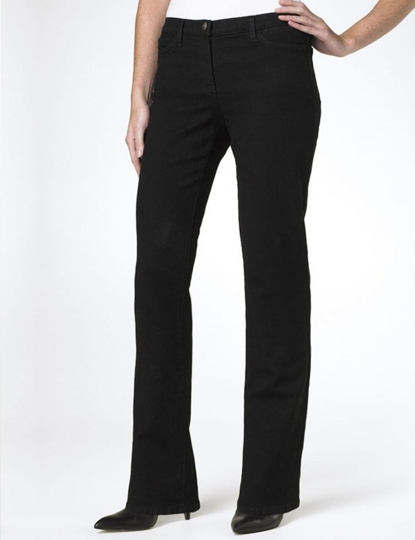 NYDJ - Sarah Classic Bootcut Jeans in Black ( Petites )*P400B
