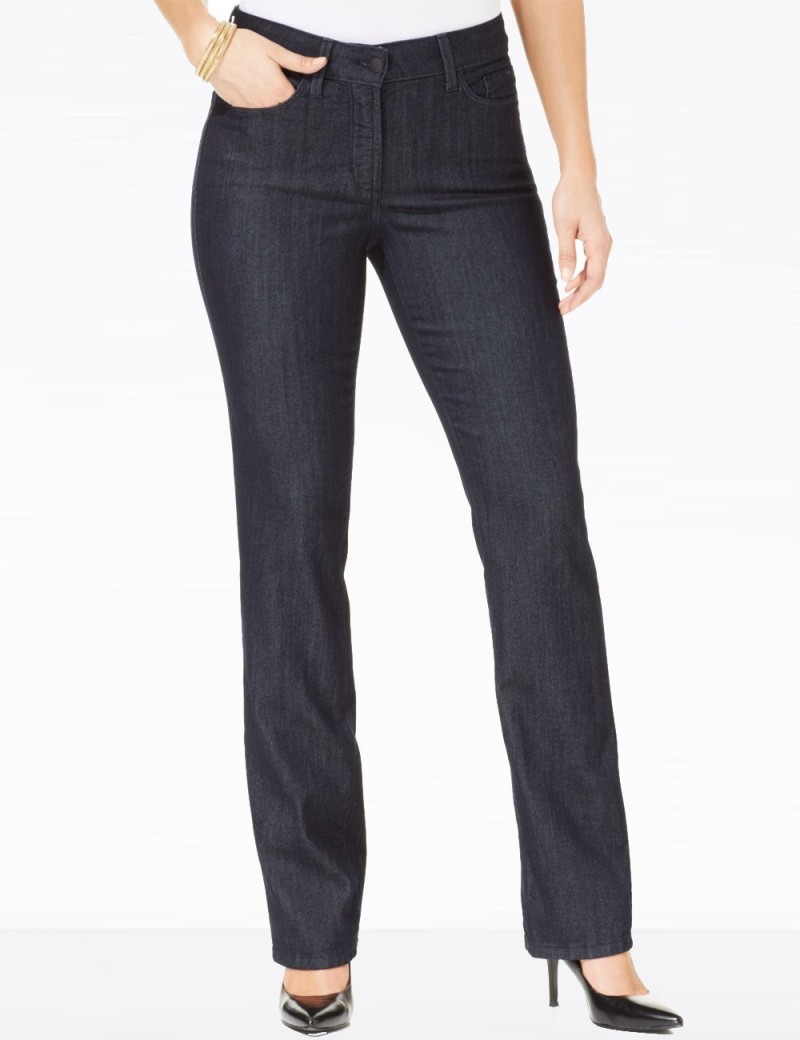 NYDJ - Marilyn Jeans in Dark Wash with Embellishments ( Petites ) *P10227T