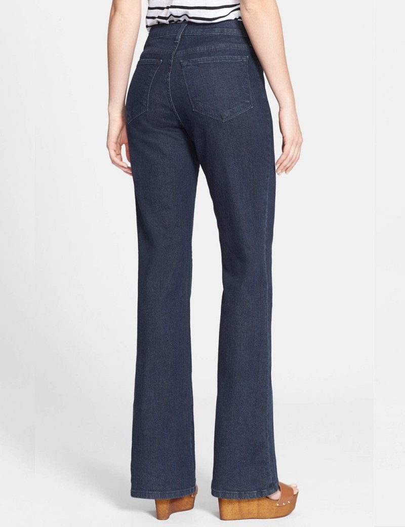 NYDJ - Sarah Classic Bootcut Jeans in Blue Black with Tonal Stitching ( Tall ) *700TLG