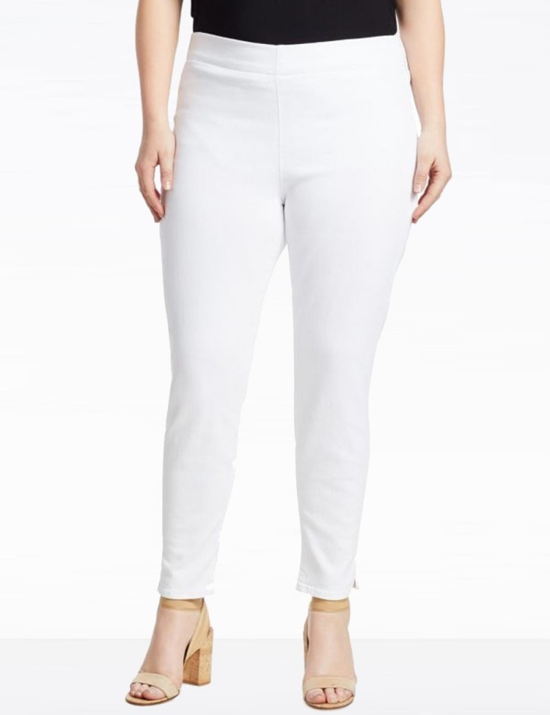 white pull on skinny jeans