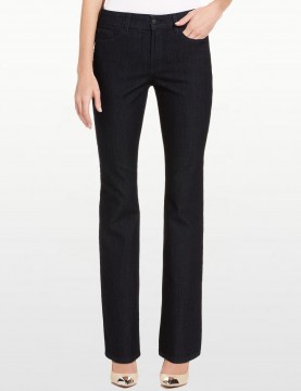 NYDJ - Marilyn Straight Leg Jeans in Black Enzyme Wash with...