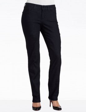 NYDJ - Sheri Skinny Embellished Jeans in Black Enzyme Wash (...
