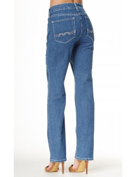 NYDJ - Marilyn Straight Leg Jeans in Maryland Wash with Bling *10227MY3834