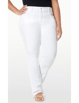 NYDJ - Marilyn Plus Size White Straight Leg Jeans  *WAMY1077 