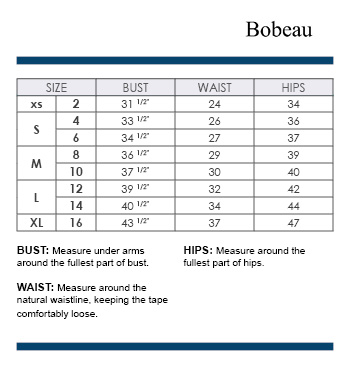 Bobeau Size Chart - Finds For Fabulous Women